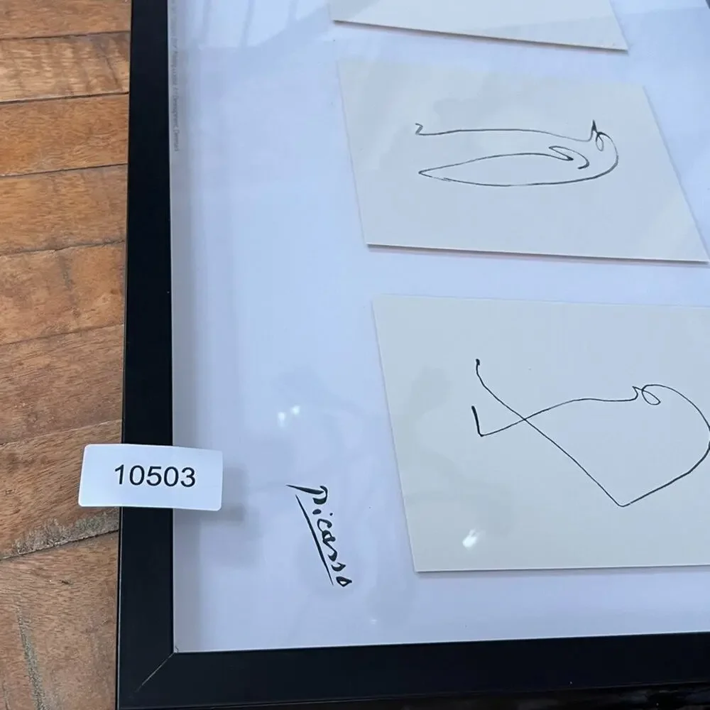 Picasso Art Lithograph Print 5 Animal Sketches IKEA Olunda Poland